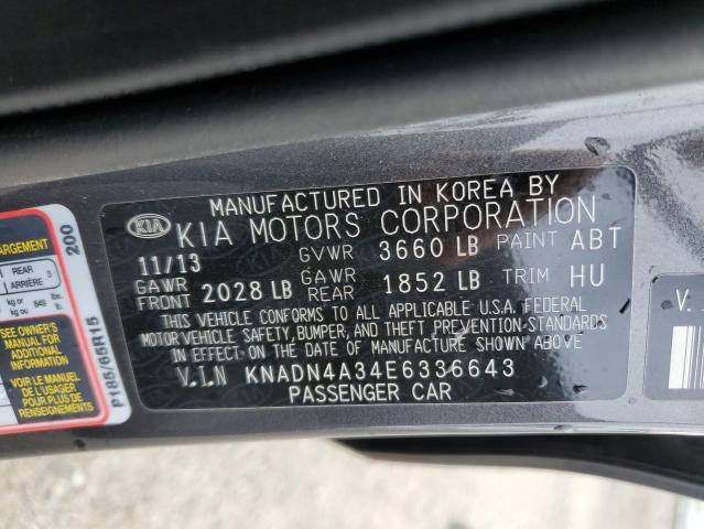 Photo 9 VIN: KNADN4A34E6336643 - KIA RIO EX 