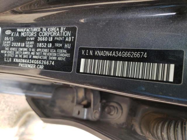 Photo 9 VIN: KNADN4A34G6626674 - KIA RIO EX 