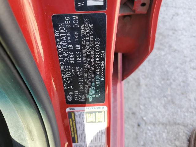 Photo 11 VIN: KNADN4A35D6300023 - KIA RIO EX 