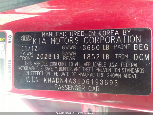 Photo 8 VIN: KNADN4A36D6193693 - KIA RIO 