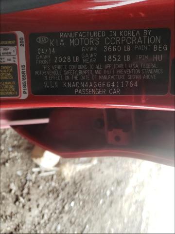 Photo 9 VIN: KNADN4A36F6411764 - KIA RIO EX 