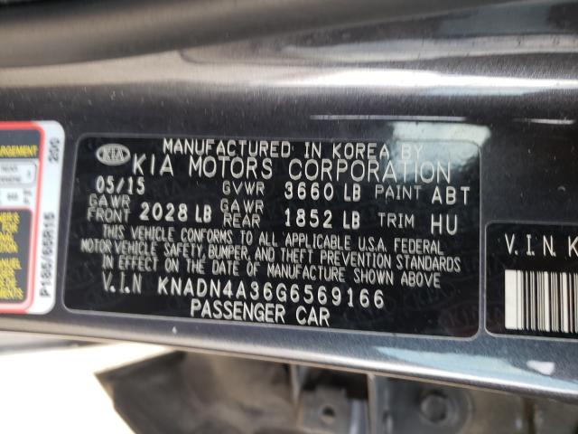 Photo 9 VIN: KNADN4A36G6569166 - KIA RIO EX 