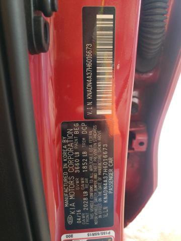 Photo 12 VIN: KNADN4A37H6016673 - KIA RIO EX 