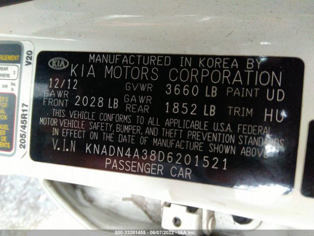 Photo 8 VIN: KNADN4A38D6201521 - KIA RIO 