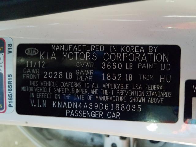 Photo 9 VIN: KNADN4A39D6188035 - KIA RIO EX 