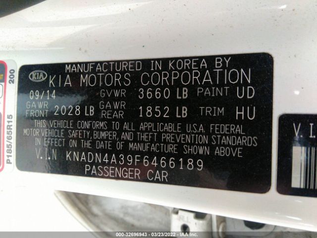 Photo 8 VIN: KNADN4A39F6466189 - KIA RIO 