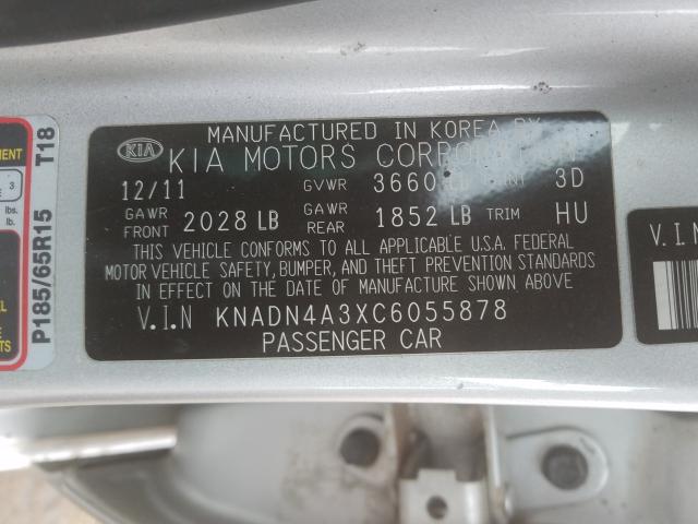 Photo 9 VIN: KNADN4A3XC6055878 - KIA RIO EX 