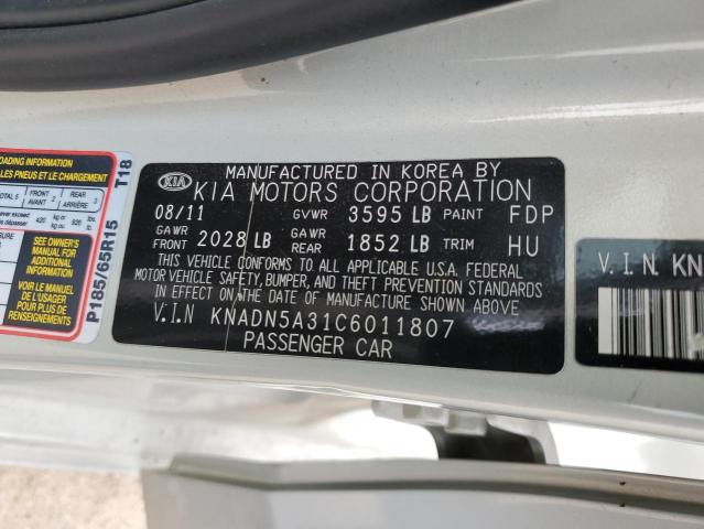 Photo 12 VIN: KNADN5A31C6011807 - KIA RIO EX 