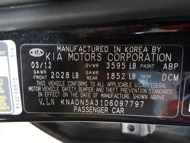 Photo 9 VIN: KNADN5A31D6097797 - KIA RIO EX 