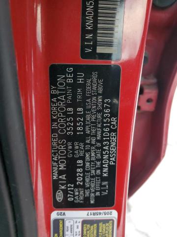 Photo 12 VIN: KNADN5A31D6153673 - KIA RIO EX 