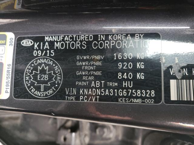 Photo 9 VIN: KNADN5A31G6758328 - KIA RIO EX 