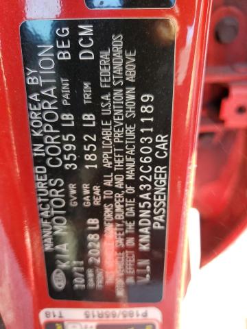 Photo 9 VIN: KNADN5A32C6031189 - KIA RIO EX 