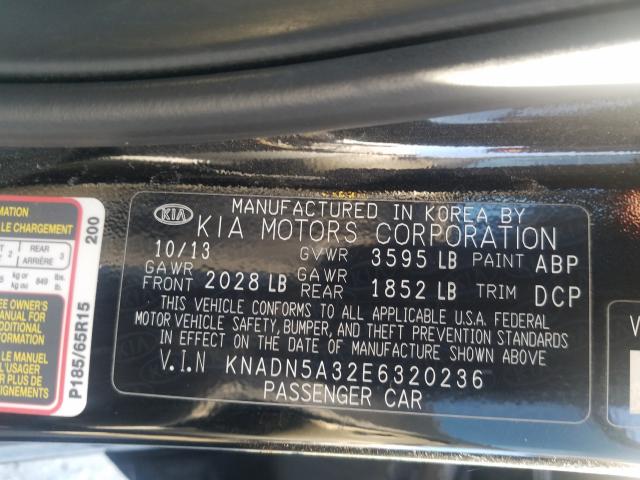 Photo 9 VIN: KNADN5A32E6320236 - KIA RIO EX 