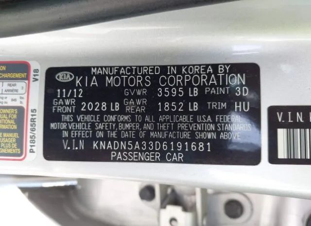 Photo 8 VIN: KNADN5A33D6191681 - KIA RIO 