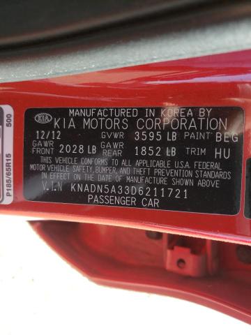 Photo 9 VIN: KNADN5A33D6211721 - KIA RIO EX 