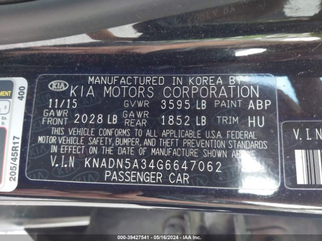 Photo 8 VIN: KNADN5A34G6647062 - KIA RIO 