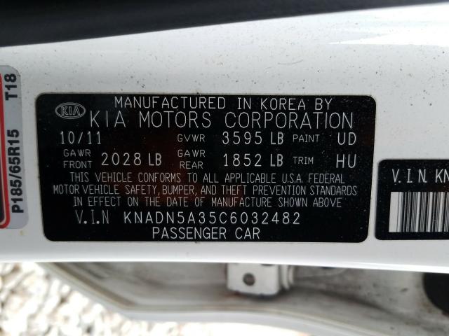 Photo 9 VIN: KNADN5A35C6032482 - KIA RIO EX 