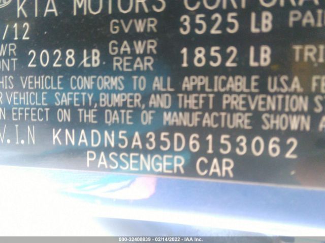 Photo 8 VIN: KNADN5A35D6153062 - KIA RIO 