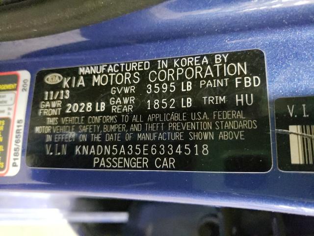 Photo 9 VIN: KNADN5A35E6334518 - KIA RIO EX 