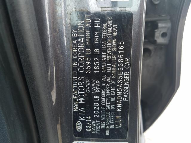 Photo 9 VIN: KNADN5A35E6386165 - KIA RIO EX 