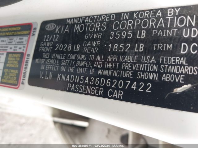 Photo 8 VIN: KNADN5A36D6207422 - KIA RIO 