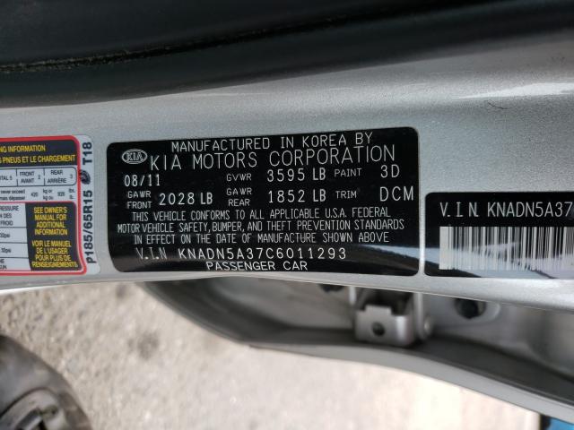 Photo 9 VIN: KNADN5A37C6011293 - KIA RIO EX 