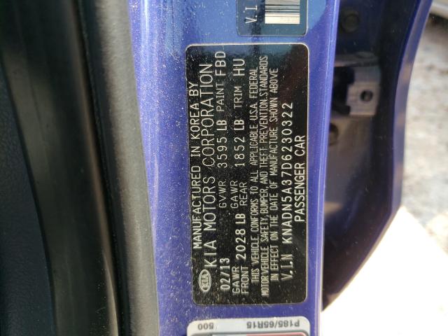 Photo 9 VIN: KNADN5A37D6230322 - KIA RIO EX 