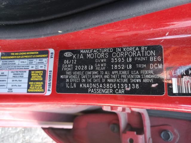 Photo 9 VIN: KNADN5A38D6139138 - KIA RIO EX 