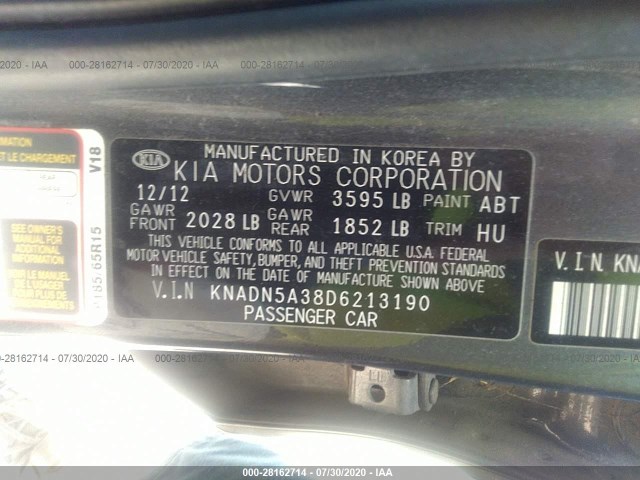 Photo 8 VIN: KNADN5A38D6213190 - KIA RIO 