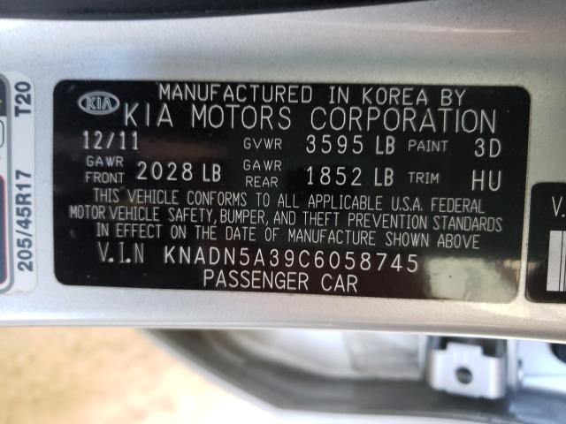 Photo 9 VIN: KNADN5A39C6058745 - KIA RIO EX 