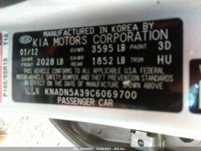 Photo 8 VIN: KNADN5A39C6069700 - KIA RIO 