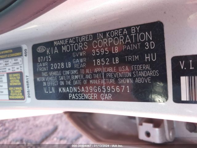 Photo 8 VIN: KNADN5A39G6595671 - KIA RIO 