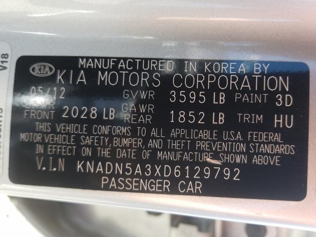 Photo 9 VIN: KNADN5A3XD6129792 - KIA RIO 