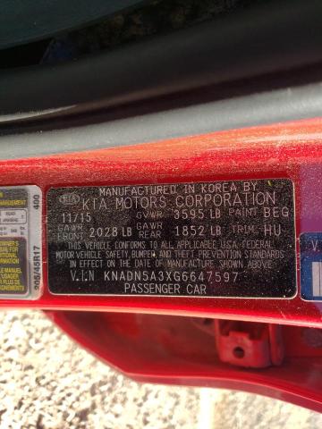 Photo 9 VIN: KNADN5A3XG6647597 - KIA RIO EX 