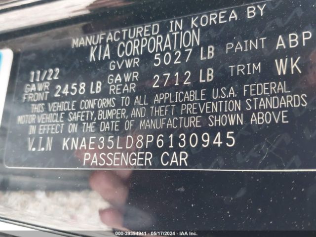 Photo 8 VIN: KNAE35LD8P6130945 - KIA STINGER 