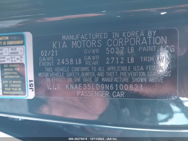 Photo 8 VIN: KNAE35LD9N6100821 - KIA STINGER 