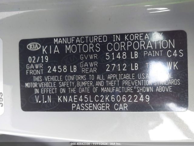 Photo 8 VIN: KNAE45LC2K6062249 - KIA STINGER 