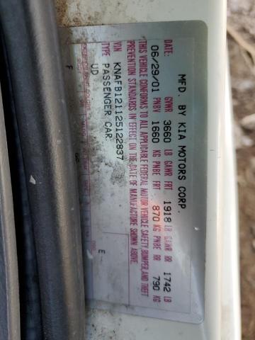 Photo 11 VIN: KNAFB121125122837 - KIA SPECTRA 