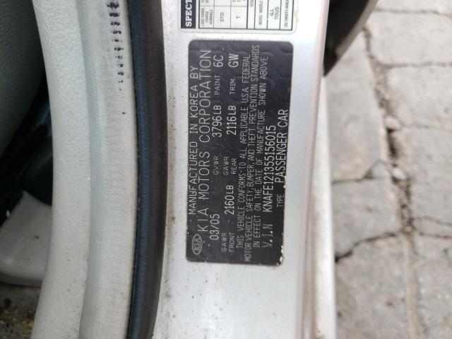 Photo 11 VIN: KNAFE121355156015 - KIA SPECTRA LX 