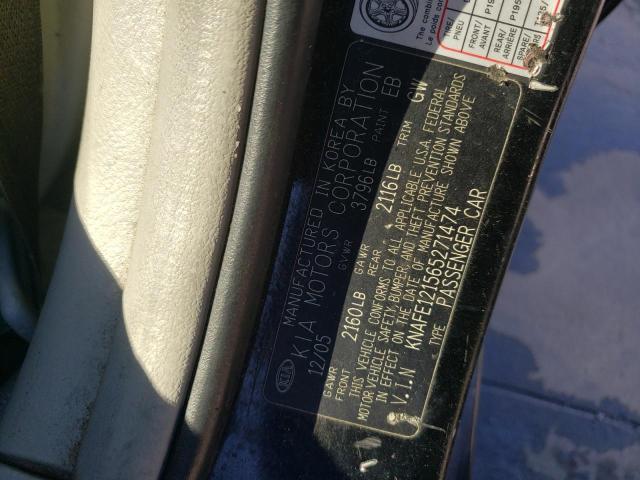 Photo 11 VIN: KNAFE121565271474 - KIA SPECTRA LX 