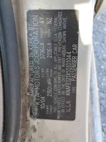 Photo 11 VIN: KNAFE121X55101044 - KIA SPECTRA LX 