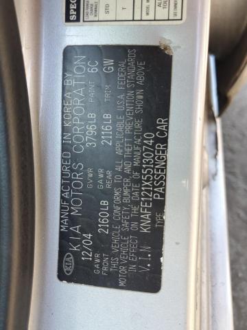 Photo 11 VIN: KNAFE121X55130740 - KIA SPECTRA 