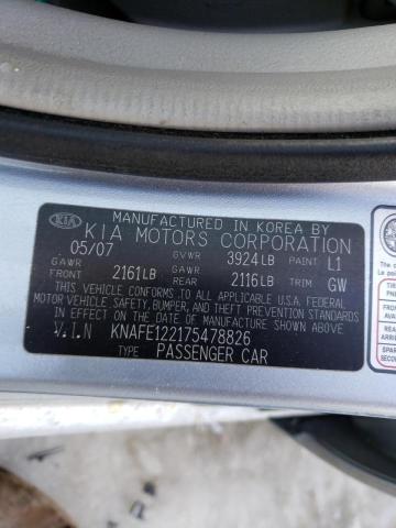 Photo 9 VIN: KNAFE122175478826 - KIA SPECTRA EX 