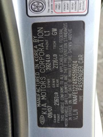 Photo 11 VIN: KNAFE122485516924 - KIA SPECTRA EX 