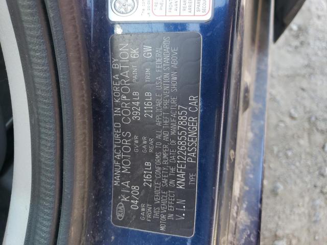 Photo 11 VIN: KNAFE122685578857 - KIA SPECTRA EX 