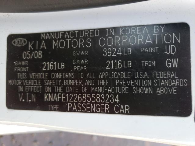 Photo 9 VIN: KNAFE122685583234 - KIA SPECTRA 