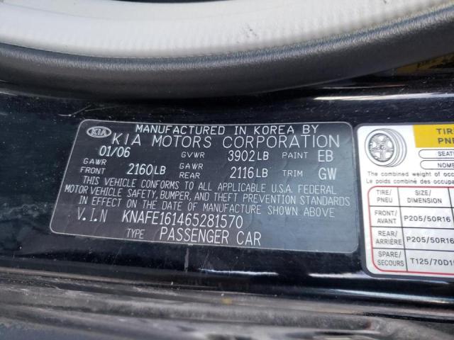 Photo 9 VIN: KNAFE161465281570 - KIA SPECTRA5 