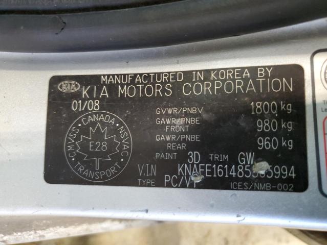 Photo 11 VIN: KNAFE161485565994 - KIA SPECTRA5 