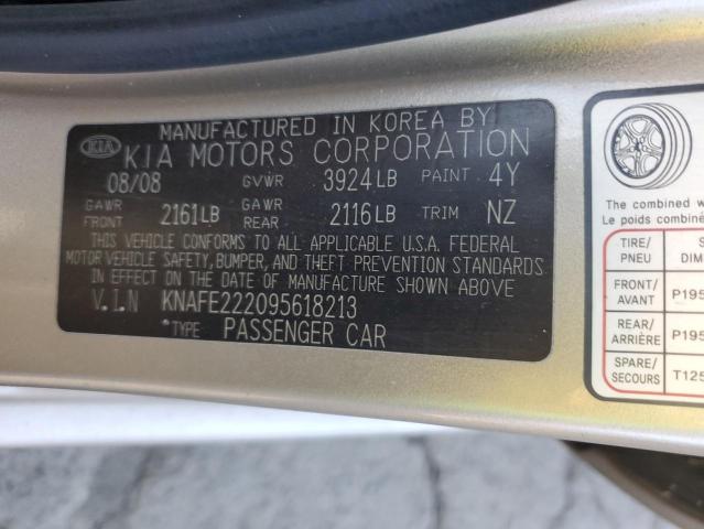 Photo 11 VIN: KNAFE222095618213 - KIA SPECTRA EX 