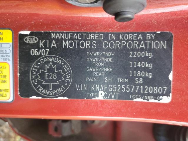 Photo 13 VIN: KNAFG525577120807 - KIA RONDO BASE 